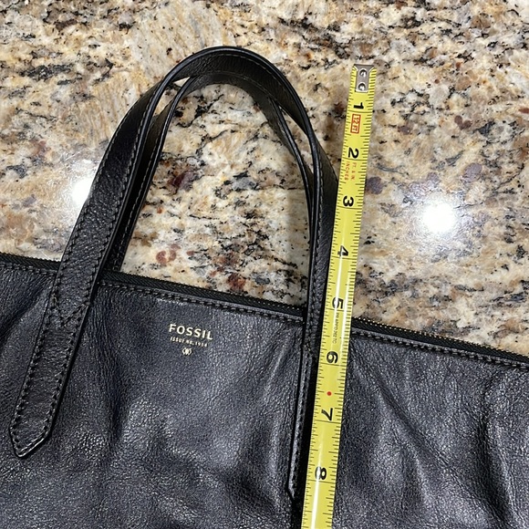Fossil Shoulder/Laptop Bag Black Leather - Picture 3 of 15